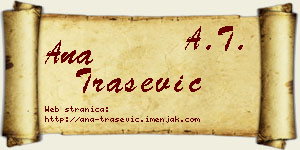 Ana Trašević vizit kartica